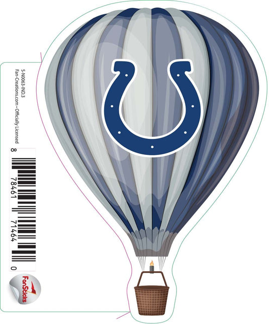 Fan Creations Decal Indianapolis Colts 3in Decal Hot Air Balloon