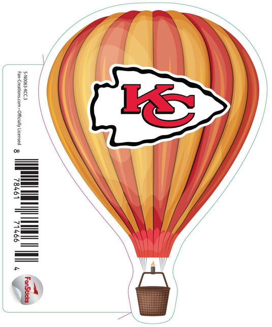 Fan Creations Decal Kansas City Chiefs 3in Decal Hot Air Balloon