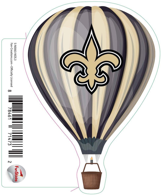 Fan Creations Decal New Orleans Saints 3in Decal Hot Air Balloon