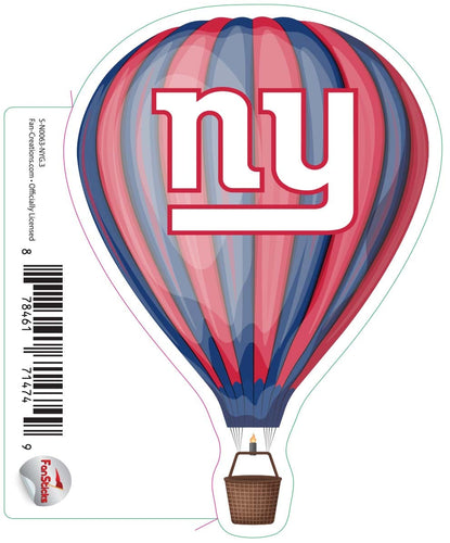 Fan Creations Decal New York Giants 3in Decal Hot Air Balloon