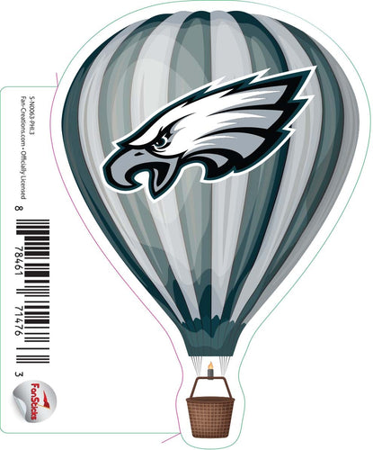 Fan Creations Decal Philadelphia Eagles 3in Decal Hot Air Balloon