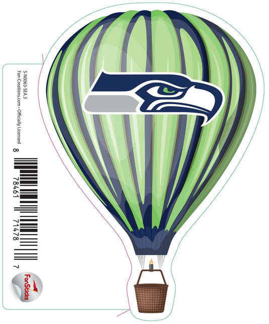 Fan Creations Decal Seattle Seahawks 3in Decal - Hot Air Balloon
