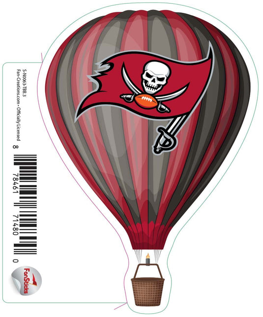 Fan Creations Decal Tampa Bay Buccaneers 3in Decal - Hot Air Balloon