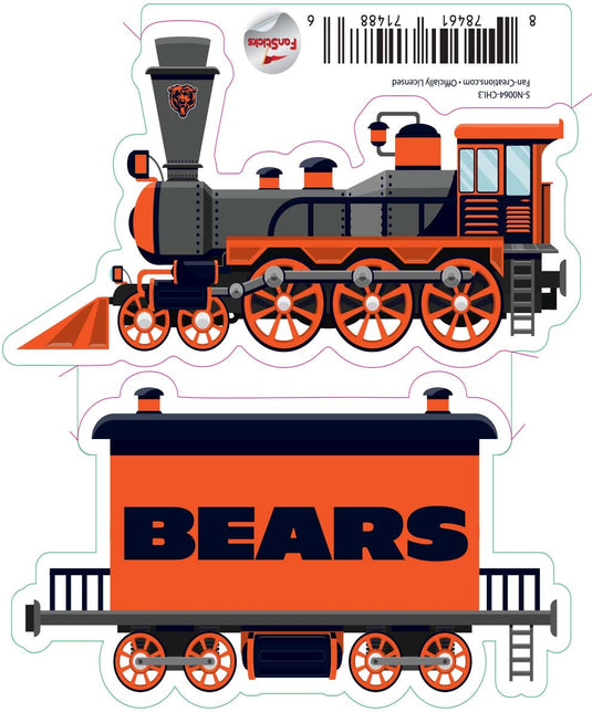 Fan Creations Decal Chicago Bears 3in Decal Train