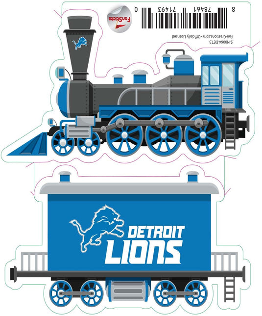 Fan Creations Decal Detroit Lions 3in Decal Train