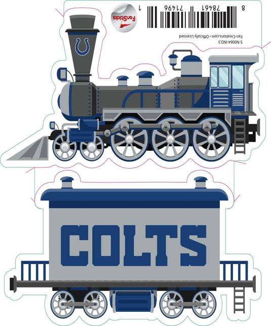 Fan Creations Decal Indianapolis Colts 3in Decal Train