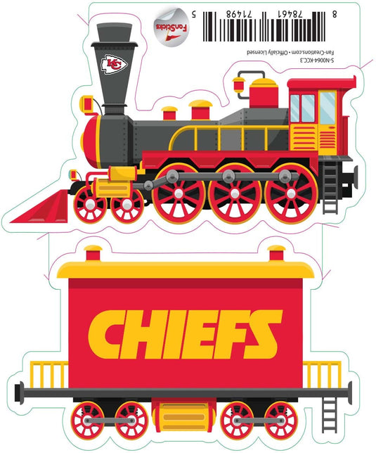 Fan Creations Decal Kansas City Chiefs 3in Decal Train