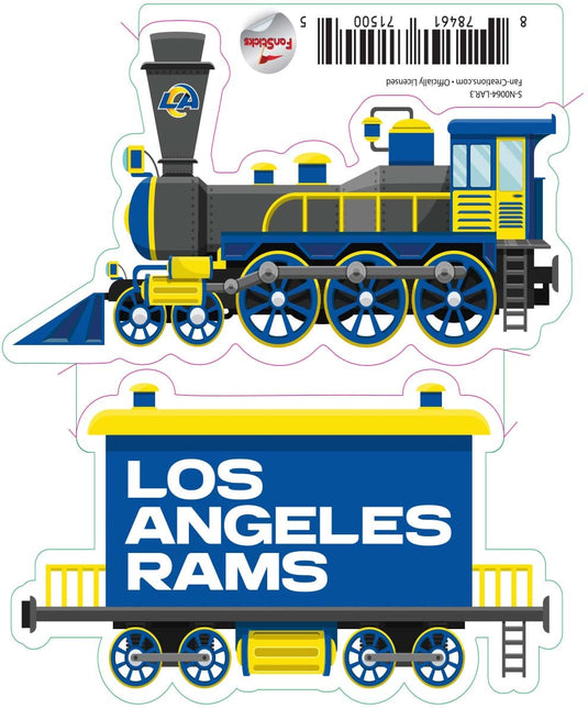 Fan Creations Decal Los Angeles Rams 3in Decal Train