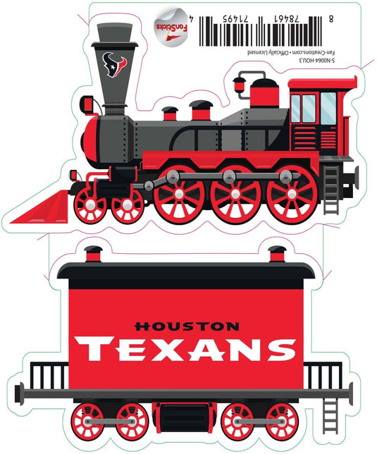 Fan Creations Decal Houston Texans 3in Decal Train