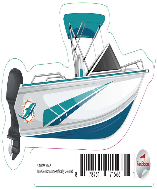 Fan Creations Decal Miami Dolphins 3in Decal Boat