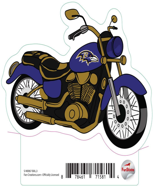 Fan Creations Decal Baltimore Ravens 3in Decal Motorcycle