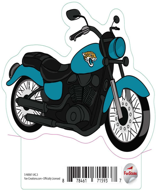 Fan Creations Decal Jacksonville Jaguars 3in Decal Motorcycle
