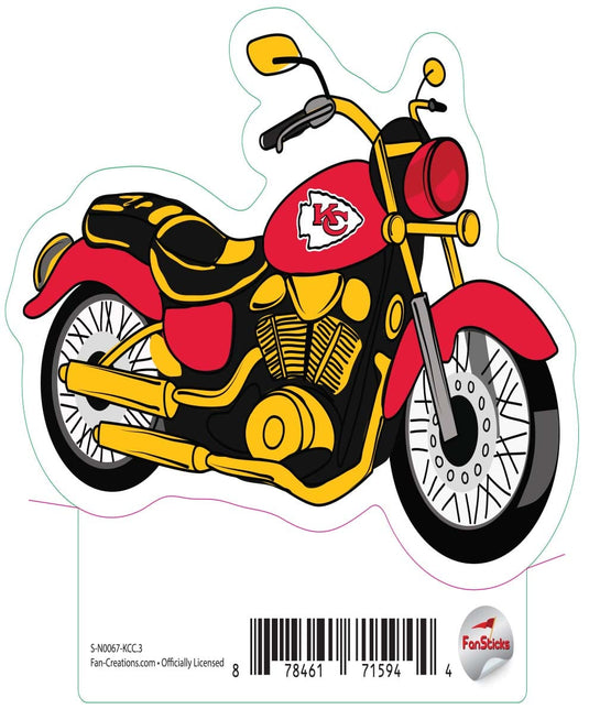 Fan Creations Decal Kansas City Chiefs 3in Decal Motorcycle