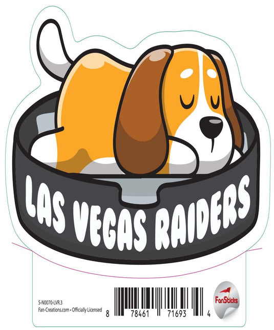 Fan Creations Decal Las Vegas Raiders 3in Decal Dog Napping