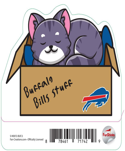 Fan Creations Decal Buffalo Bills 3in Decal Cat Napping