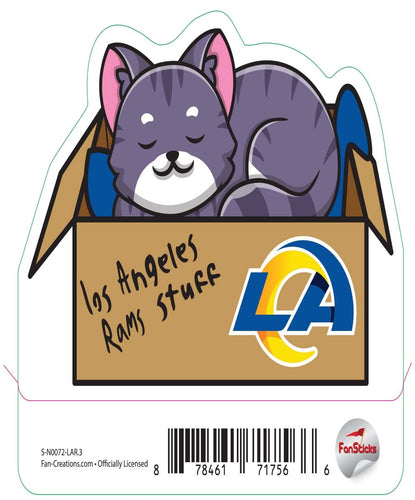 Fan Creations Decal Los Angeles Rams 3in Decal Cat Napping
