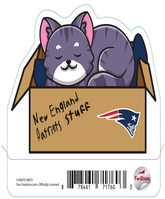 Fan Creations Decal New England Patriots 3in Decal Cat Napping