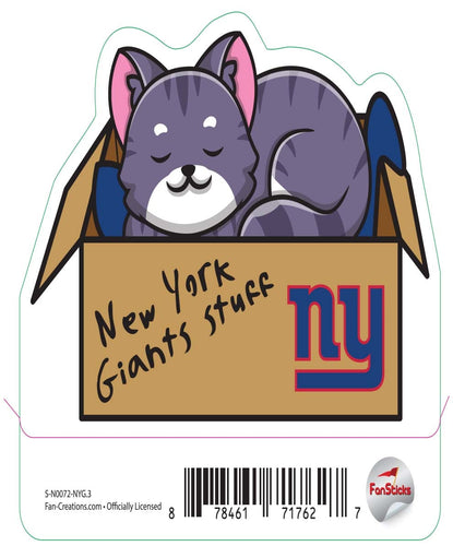 Fan Creations Decal New York Giants 3in Decal Cat Napping