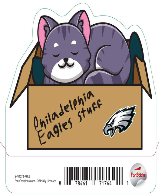 Fan Creations Decal Philadelphia Eagles 3in Decal Cat Napping