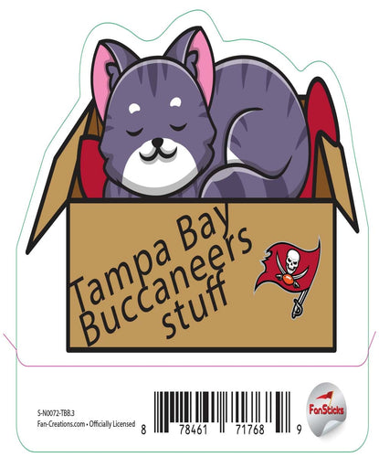 Fan Creations Decal Tampa Bay Buccaneers 3in Decal - Cat Napping