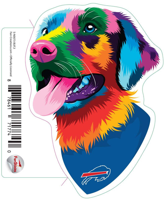 Fan Creations Decal Buffalo Bills 3in Decal Rainbow Dog Bandana