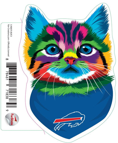 Fan Creations Decal Buffalo Bills 3in Decal Rainbow Cat Bandana