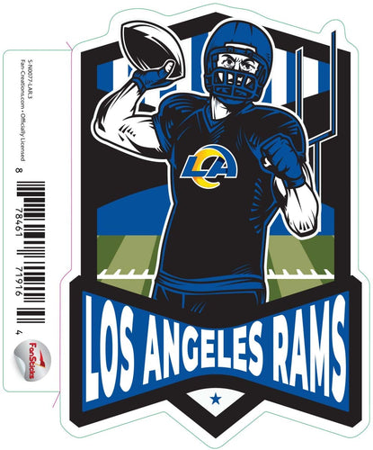 Fan Creations Decal Los Angeles Rams 3in Decal Football Player - Throwing