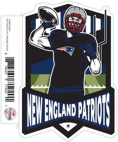 Fan Creations Decal New England Patriots 3in Decal Football Player - Throwing