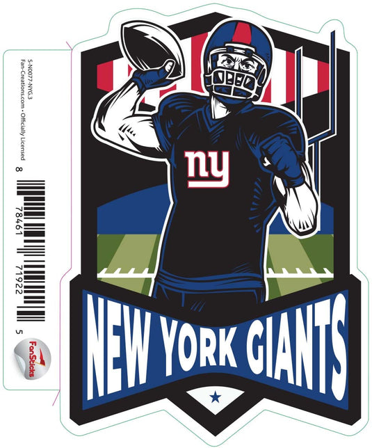 Fan Creations Decal New York Giants 3in Decal Football Player - Throwing