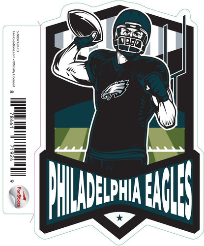 Fan Creations Decal Philadelphia Eagles 3in Decal Football Player - Throwing