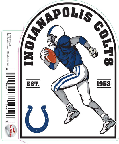 Fan Creations Decal Indianapolis Colts 3in Decal Football Player - Running