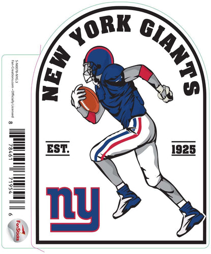 Fan Creations Decal New York Giants 3in Decal Football Player - Running