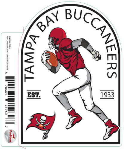 Fan Creations Decal Tampa Bay Buccaneers 3in Decal - Football Player (Running)