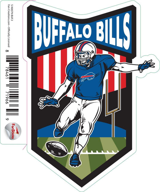 Fan Creations Decal Buffalo Bills 3in Decal Football Player - Kicker