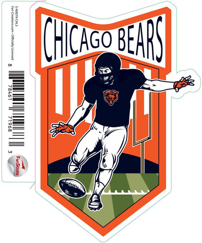 Fan Creations Decal Chicago Bears 3in Decal Football Player - Kicker