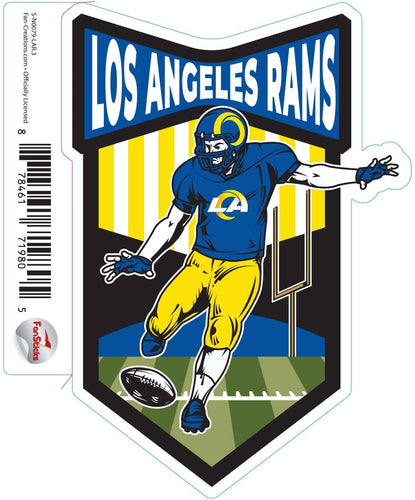 Fan Creations Decal Los Angeles Rams 3in Decal Football Player - Kicker