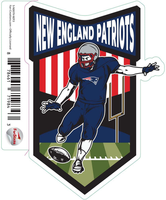 Fan Creations Decal New England Patriots 3in Decal Football Player - Kicker