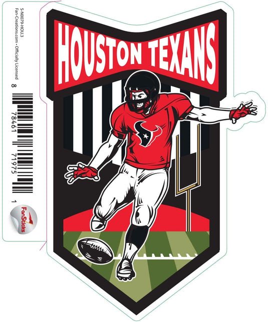 Fan Creations Decal Houston Texans 3in Decal Football Player - Kicker