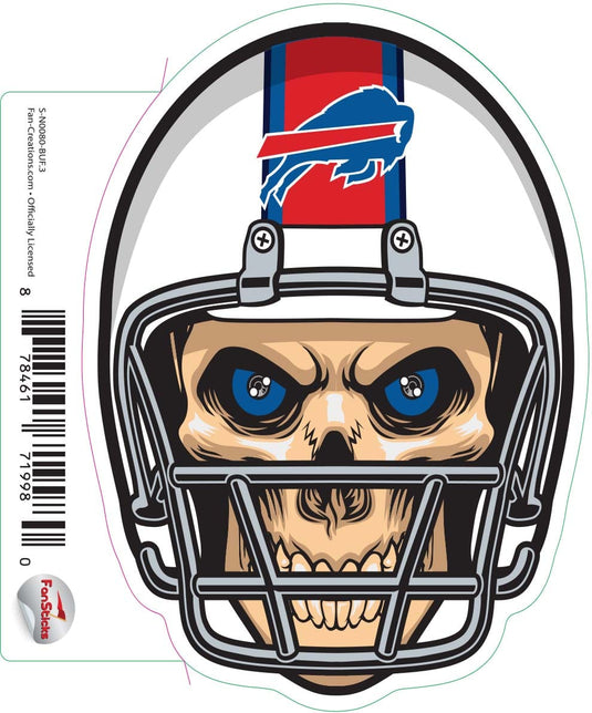 Fan Creations Decal Buffalo Bills 3in Decal Skull