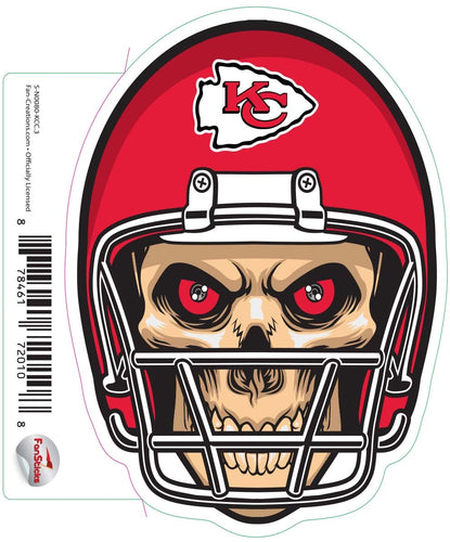 Fan Creations Decal Kansas City Chiefs 3in Decal Skull