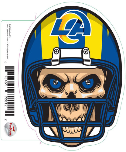 Fan Creations Decal Los Angeles Rams 3in Decal Skull