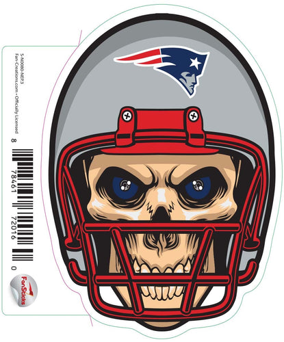 Fan Creations Decal New England Patriots 3in Decal Skull