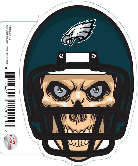 Fan Creations Decal Philadelphia Eagles 3in Decal Skull