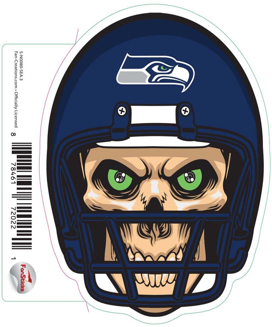 Fan Creations Decal Seattle Seahawks 3in Decal - Skull