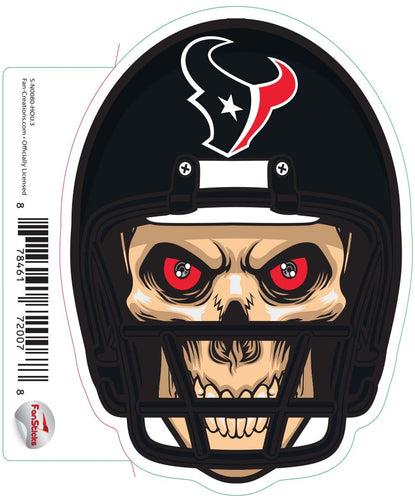 Fan Creations Decal Houston Texans 3in Decal Skull