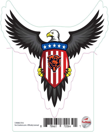 Fan Creations Decal Chicago Bears 3in Decal Eagle