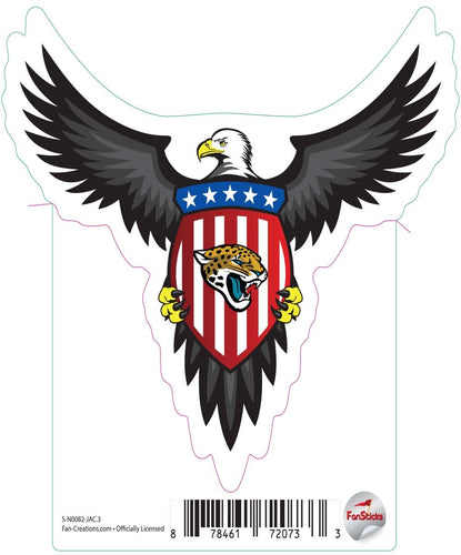 Fan Creations Decal Jacksonville Jaguars 3in Decal Patriotic Eagle