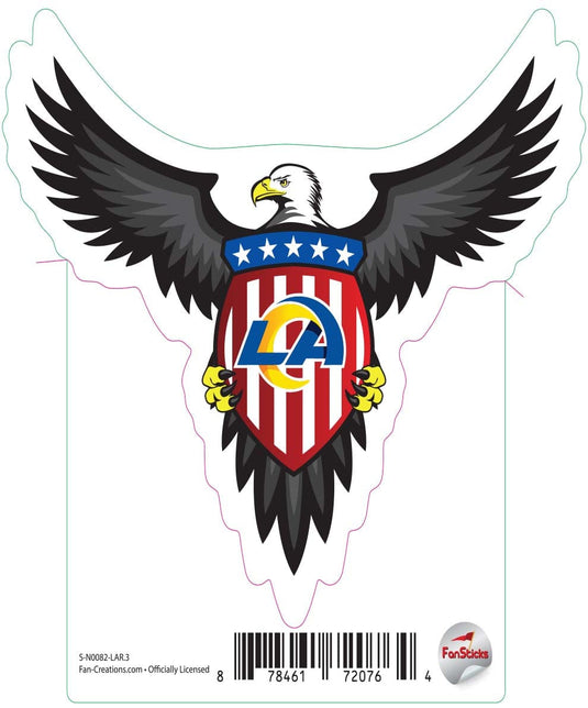Fan Creations Decal Los Angeles Rams 3in Decal Patriotic Eagle