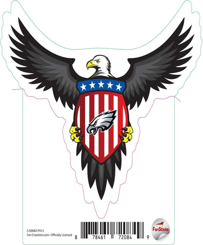 Fan Creations Decal Philadelphia Eagles 3in Decal Patriotic Eagle