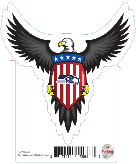 Fan Creations Decal Seattle Seahawks 3in Decal - Patriotic Eagle